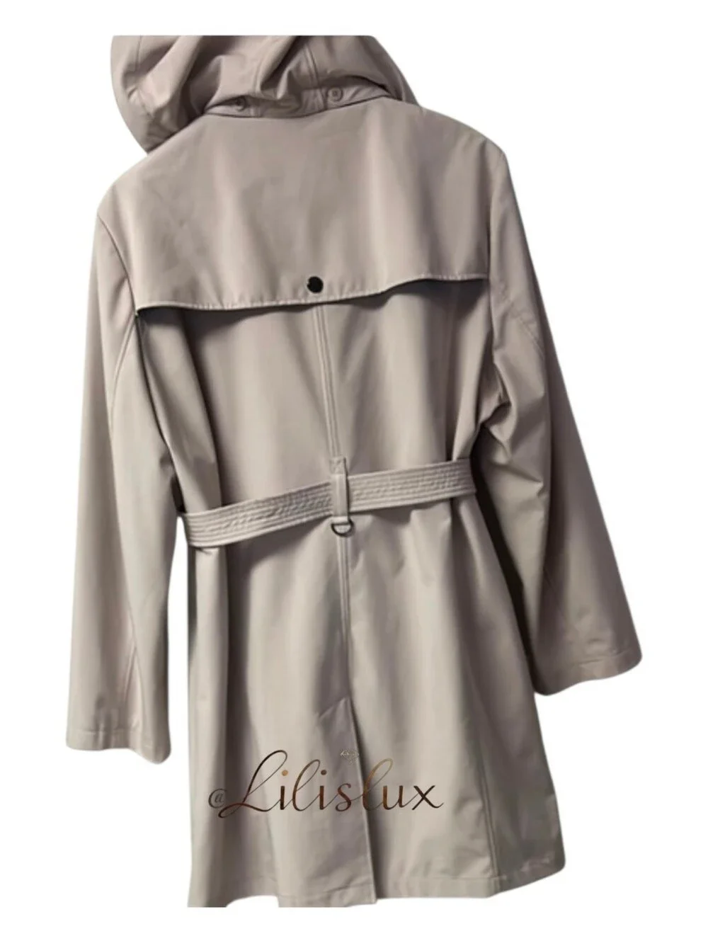 Calvin Klein Double Breasted Trench Coat XXL Removable Hood&Belt EUC Worn Once - Picture 4 of 16